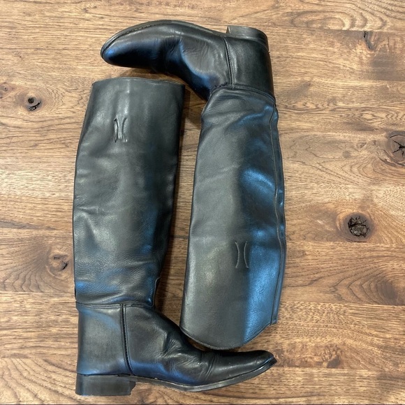 Black leather tall riding boots sz 9.5B - Picture 6 of 15